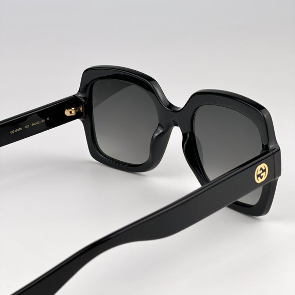 Gucci GG1337S 002 Sunglasses Shiny Black Gradient Gray Polarized Square Women main image 13